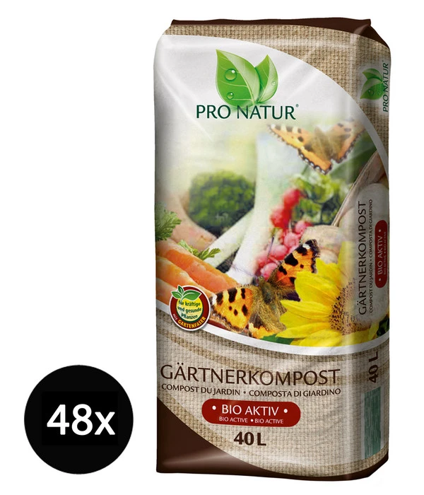 Ziegler Pro Natur Gärtnerkompost, 48 X 40 Liter 1 Ziegler Pro Natur Gärtnerkompost, 48 X 40 Liter