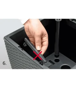 Dehner Kunststoff-Flechttopf Dallas, Quadratisch -Pflanzen Promotion Geschäft 2460004 2460020 WE DE 007 EmsaKunststofftopf36x36cm