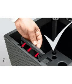 Dehner Kunststoff-Flechttopf Dallas, Quadratisch -Pflanzen Promotion Geschäft 2460004 2460020 WE DE 008 EmsaKunststofftopf36x36cm