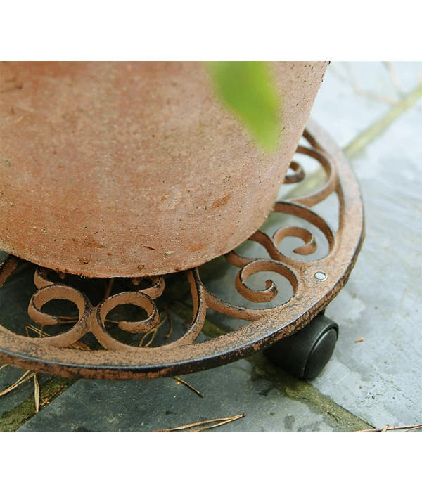 Dehner Gusseisen-Rolluntersetzer, Ø 29 Cm 2 Dehner Gusseisen-Rolluntersetzer, Ø 29 Cm – Bild 2