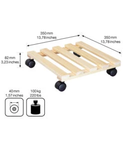 Wagner Pflanzroller Kiefer, 35 X 35 Cm -Pflanzen Promotion Geschäft 3521895 WE BG 003 PFLROLLERHOLZ35X35CM