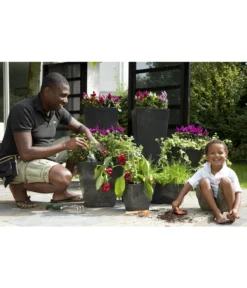 Artstone Kunststoff-Topf Ella 8 Artstone Kunststoff-Topf Ella -Pflanzen Promotion Geschäft 3930096 WE MO 001 KunststofftopfElla40x40schwarz