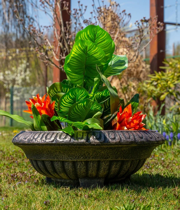 Roto Kunststoff-Pflanzschale Ballett, Rund, Bronze, Ca. Ø50/H18,5 Cm 2 Roto Kunststoff-Pflanzschale Ballett, Rund, Bronze, Ca. Ø50/H18,5 Cm – Bild 2