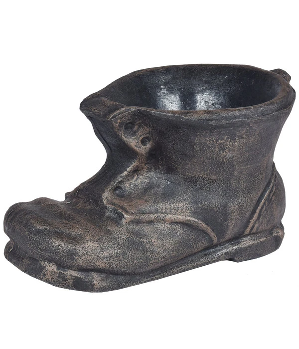 Roto Kunststoff-Pflanztopf Schuh, Bronze, Ca. B23,5/H38/T23,5 Cm 1 Roto Kunststoff-Pflanztopf Schuh, Bronze, Ca. B23,5/H38/T23,5 Cm