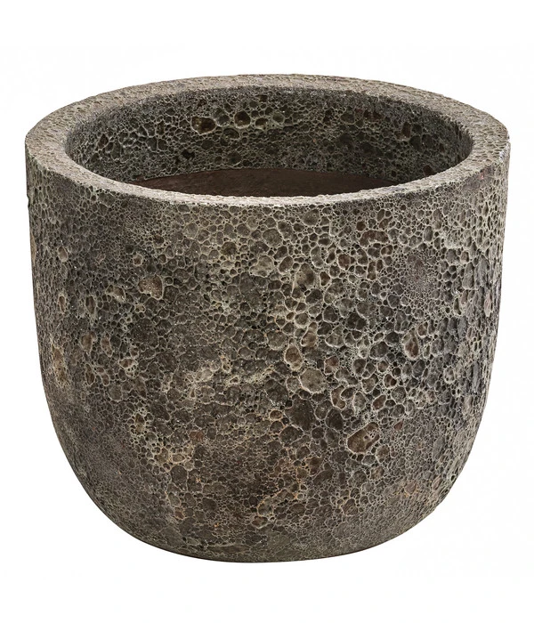 Dehner Keramik-Topf Priäus, Rund, Grau-braun 1 Dehner Keramik-Topf Priäus, Rund, Grau-braun