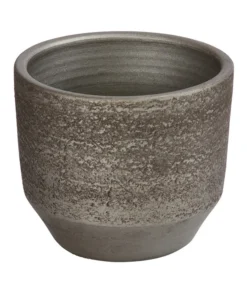 Dehner Keramik-Übertopf Kane, Rund, Braun