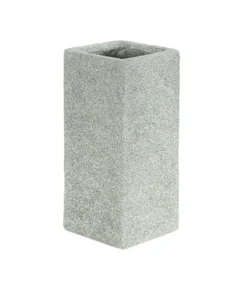Dehner Leichtbeton-Pflanzvase Rock, Quadratisch, Grau