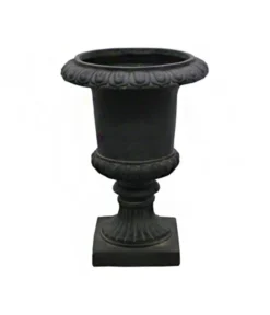 Dehner Leichtbeton-Pokal Clayfibre, Antik-schwarz, Ø 38 Cm