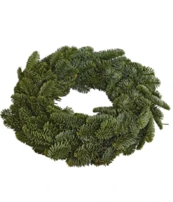 Dehner Premium Adventskranz Aus Bio-Nobilis-Tanne, Flach