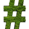 StyleGREEN Sonderzeichen 'Hashtag' Aus Islandmoos, Ca. B20/H25/T3,5 Cm