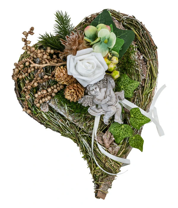 Grabgesteck Perth, Herzförmig, Ca. B23/H14/T30 Cm 1 Grabgesteck Perth, Herzförmig, Ca. B23/H14/T30 Cm