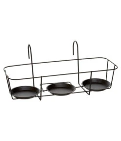 Dehner Metall-Balkonblumentopfhalter Triplo, Ca. B48,5/H20/T19 Cm