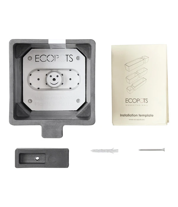 Ecopots Kunststoff-Kasten Manhattan Mit Wassersystem, Grau 8 Ecopots Kunststoff-Kasten Manhattan Mit Wassersystem, Grau – Bild 8