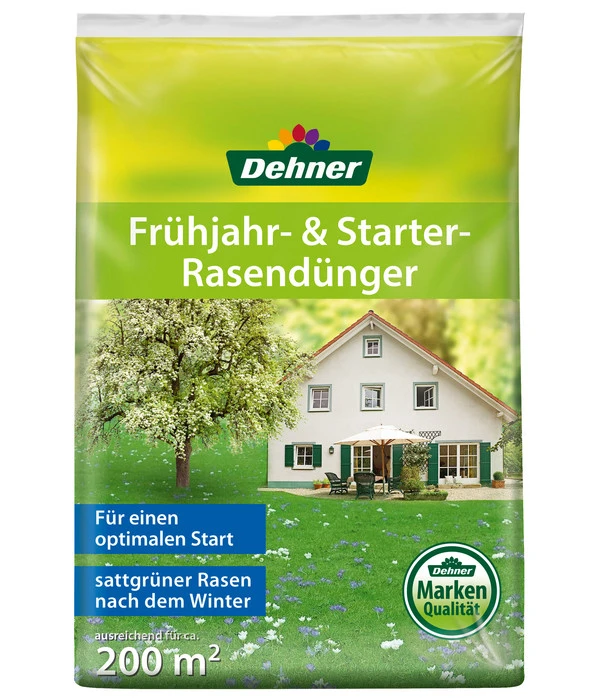 Dehner Frühjahr- Und Starter-Rasendünger, 4 Kg 1 Dehner Frühjahr- Und Starter-Rasendünger, 4 Kg