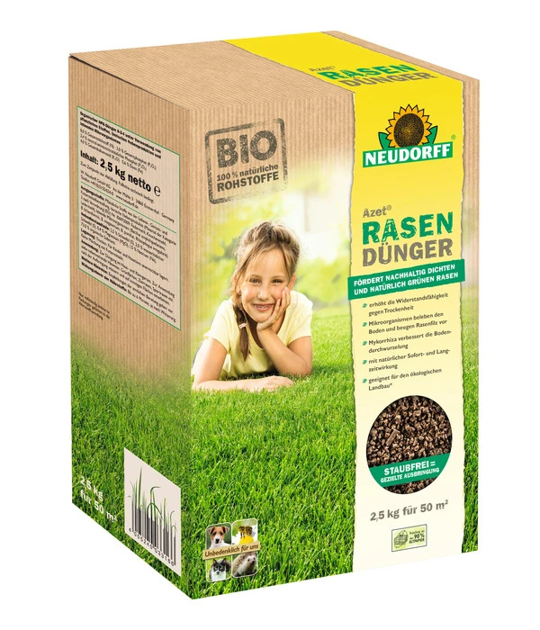 Neudorff® Azet® Rasendünger, 2,5 Kg 1 Neudorff® Azet® Rasendünger, 2,5 Kg