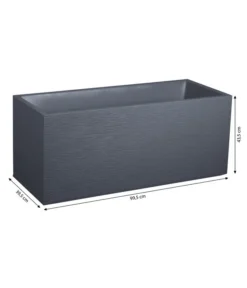 EDA-plastiques Kunststoff-Kasten Graphit, Anthrazit, Ca. B99,5/H43,5/T39,5 Cm -Pflanzen Promotion Geschäft 6763908 WE BG 001 PflanzkastenGraphit100cm