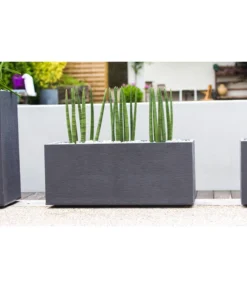 EDA-plastiques Kunststoff-Kasten Graphit, Anthrazit, Ca. B99,5/H43,5/T39,5 Cm -Pflanzen Promotion Geschäft 6763908 WE MO 001 PflanzkastenGrap100cm