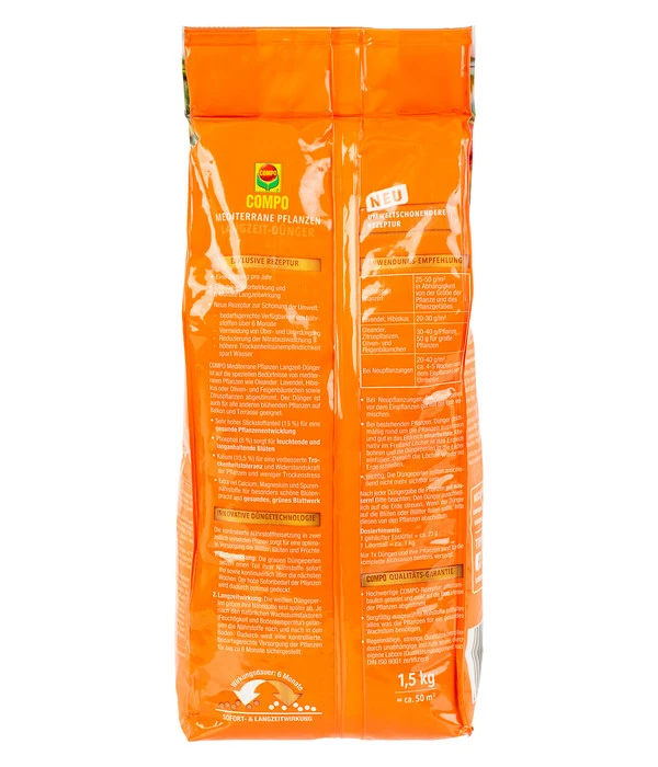 COMPO Mediterraner Pflanzen Langzeit-Dünger, 1,5 Kg 2 COMPO Mediterraner Pflanzen Langzeit-Dünger, 1,5 Kg – Bild 2