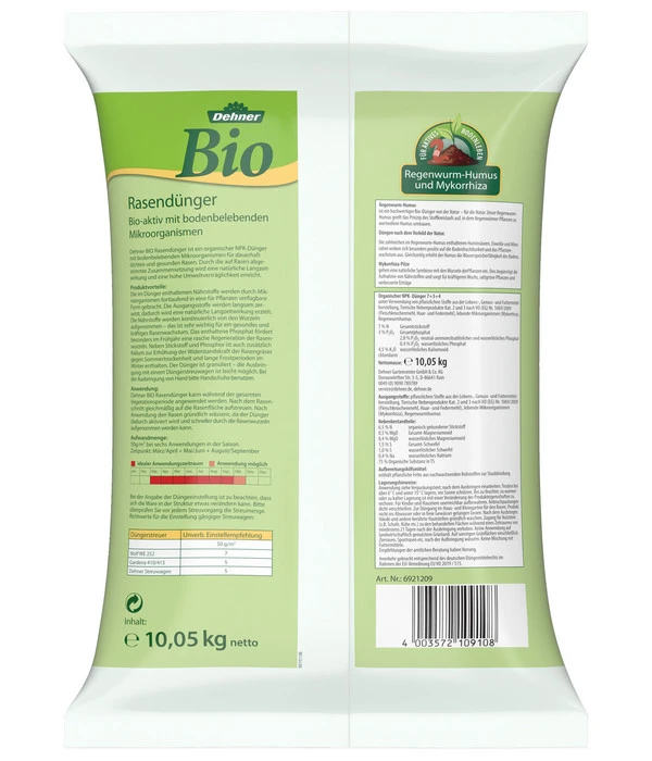 Dehner Bio Rasendünger Bio Aktiv 2 Dehner Bio Rasendünger Bio Aktiv – Bild 2