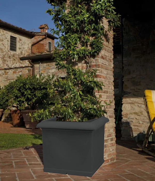 Farmet New Kunststoff-Topf, Quadratisch, Inkl. Untersetzer 3 Farmet New Kunststoff-Topf, Quadratisch, Inkl. Untersetzer – Bild 3