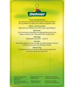 Sommerbirne 'Gute Luise' -Pflanzen Promotion Geschäft 7658578 SommerbirneGuteLuise Etikett 2