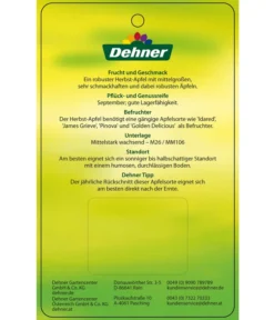 Herbstapfel 'Rubinola' -Pflanzen Promotion Geschäft 7747165 HerbstapfelRubinola Etikett 2