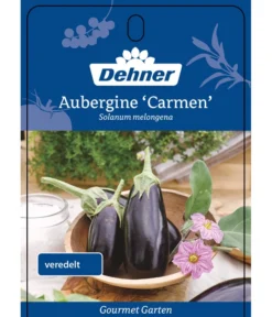 Dehner Gourmet Garten Aubergine, Veredelt -Pflanzen Promotion Geschäft 8830051 GGAubergineCarmen Etikett 1